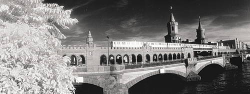 Oberbaumbrücke Panorama Infrarot